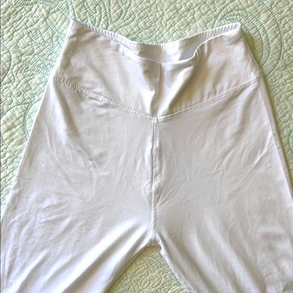 SATINA White High-Waisted Leggings One Size - Picture 4 of 5